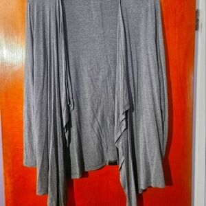 Premise Gray Draped Cardigan Sweater
